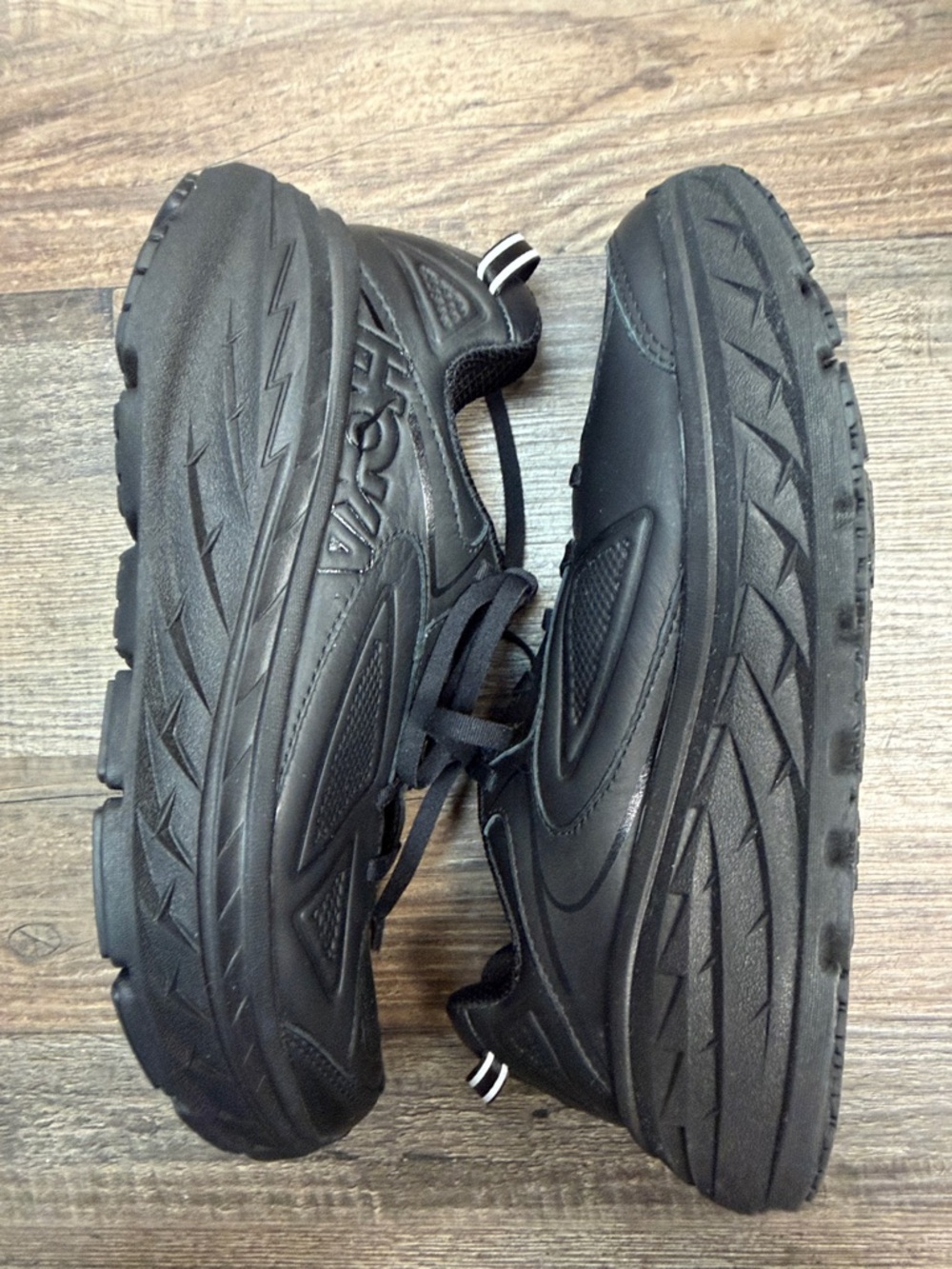 Hoka One One Bondi LTR Ortholite Neutral Black Leather Shoe Size 8.5 - Picture 5 of 9